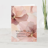 Carte Mariage Gold Blush Rose (Devant)