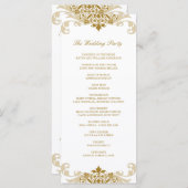Carte Mariage Gold Color Elegant Ironworks (Devant / Derrière)