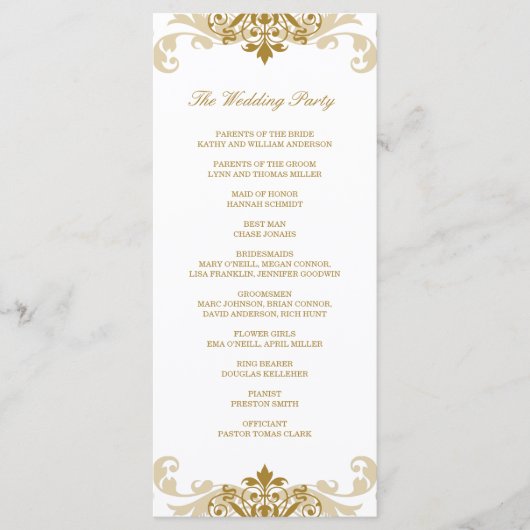 Carte Mariage Gold Color Elegant Ironworks (Devant)