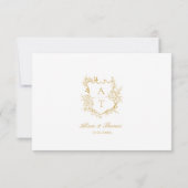Carte mariage Gold Crest Monogram Détails (Dos)
