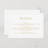 Carte mariage Gold Crest Monogram Détails (Devant / Derrière)