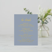 Carte Mariage Gold Foil Dusty Blue (Debout devant)