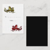 Carte Mariage Gold Red Dragon (Devant / Derrière)