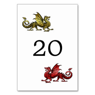 Carte Mariage Gold Red Dragon