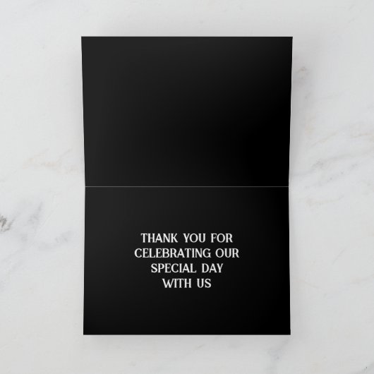 Carte Mariage gothique Baiser Black Swans Personnalisé (Intérieur)