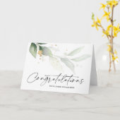 Carte Mariage Graduation Félicitations Eucalyptus (Fleur jaune)