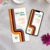 Carte Mariage Gras et Bright Retro