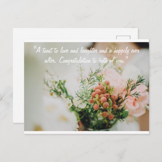 carte mariage heureuse (Devant / Derrière)