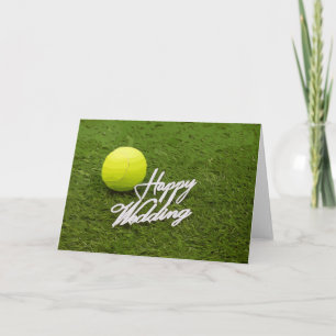 Carte Mariage heureux de balle de tennis pour joueur de 