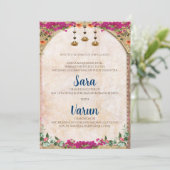 Carte Mariage hindou numérique Carte mariage indie (Debout devant)