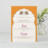 Carte Mariage hindou numérique Carte mariage indie (Debout devant)