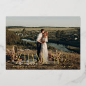 Carte Mariage horizontale simple élégance (Recto)