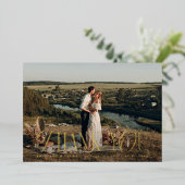 Carte Mariage horizontale simple élégance (Debout devant)