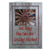 Carte Mariage Hot Dang avec roue Wagon (Devant)