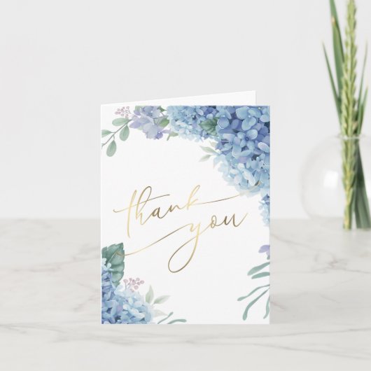 Carte Mariage Hydrangea | petit merci (Devant)