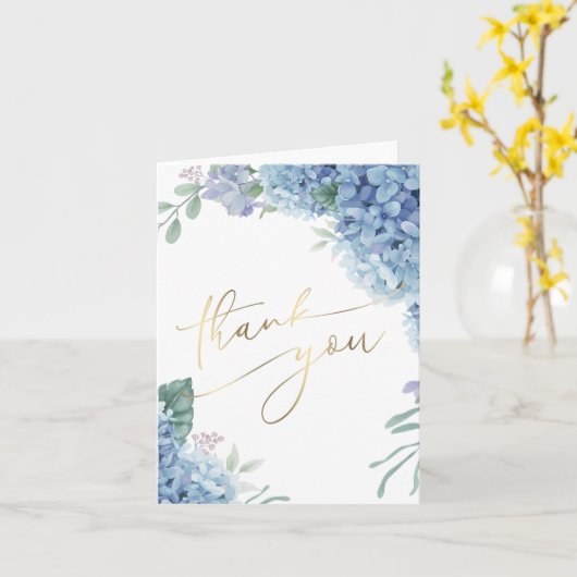 Carte Mariage Hydrangea | petit merci (Fleur jaune)