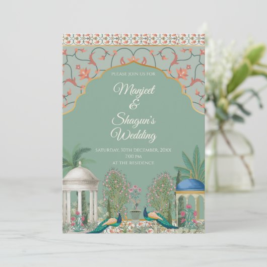 Carte mariage indienne Faire-part de mariage hindo