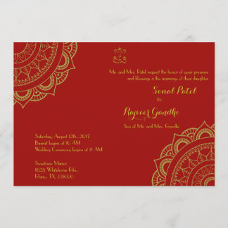 Carte Mariage indienne Garba Mehndi (Ganesh)