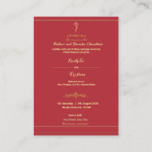 Carte mariage indienne hindou Ganesha (Dos)