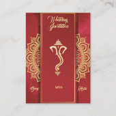 Carte mariage indienne hindou Ganesha (Devant)