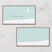 Carte mariage inséparable bleu (Devant / Derrière)