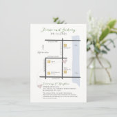 Carte mariage Invitation - Conception personnalisé (Debout devant)