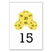 Carte Mariage Jaune D20 Dice (Dos)