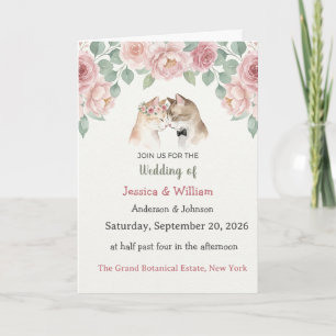 Carte Mariage – Jessica & William – Jardin Élégant