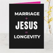 Carte Mariage + Jésus = Longévité (Fleur jaune)