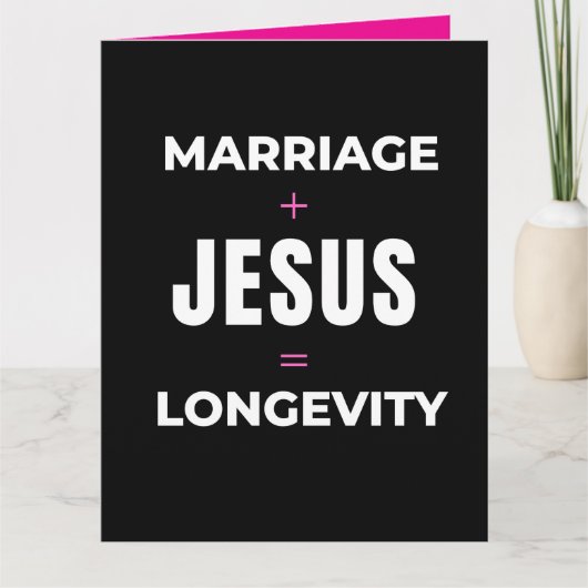 Carte Mariage + Jésus = Longévité (Devant)