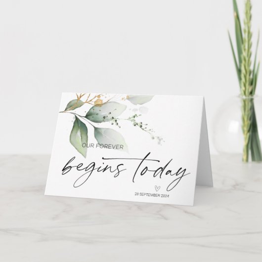 Carte Mariage Jour de la salle Mariée Notre Forever comm (Devant)