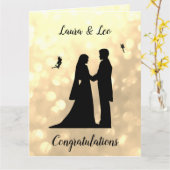 Carte Mariage Jour Fairy Sparkle design (Fleur jaune)