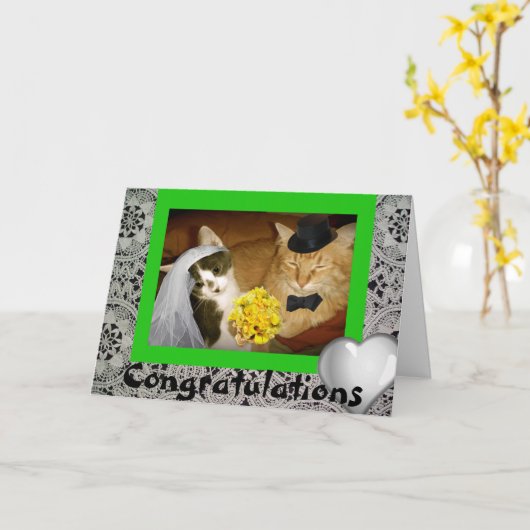 Carte Mariage Kitty (Fleur jaune)