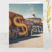 Carte Mariage Las Vegas Retro Casino (Fleur jaune)