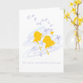 Carte Mariage : Le voyage de la vie (Fleur jaune)