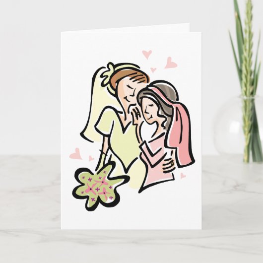 Carte Mariage lesbien (Devant)