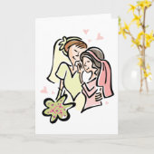 Carte Mariage lesbien (Fleur jaune)