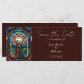 Carte Mariage lesbien Enregistrer la date (Devant / Derrière)