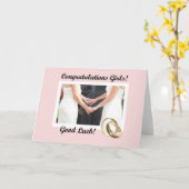 Carte Mariage lesbienne (Fleur jaune)