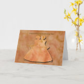 Carte Mariage Lesbienne Orange Swirl (Fleur jaune)