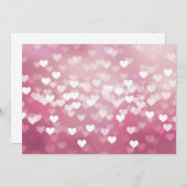 Carte Mariage Love Vector Coeurs Arrière - plans rose br (Devant / Derrière)