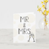 Carte Mariage M. & Mme (Fleur jaune)