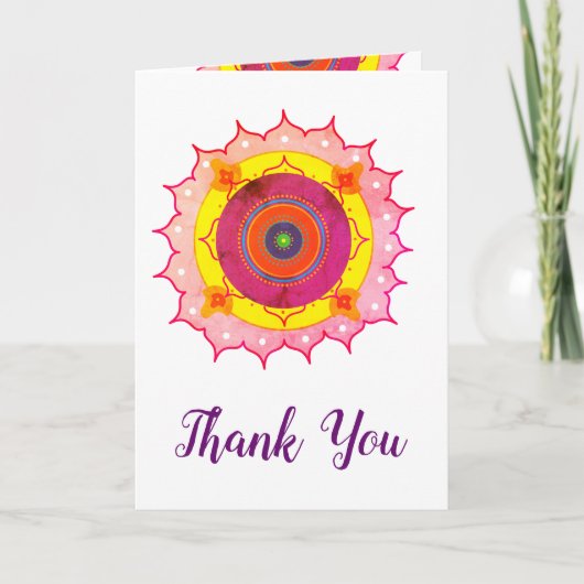 Carte Mariage Mandala Art Merci (Devant)