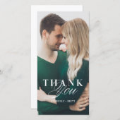 Carte Mariage Marbre blanc Merci (Devant / Derrière)