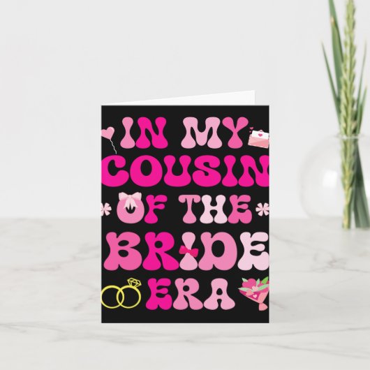 Carte Mariage Mariage Des Coeurs Fleurs Dans Mon Cousin  (Devant)