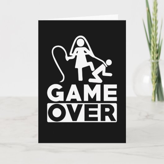 Carte Mariage mariage Mari Jeu sur (Devant)