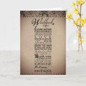 Carte Mariage mariage Mariage Poème original (Fleur jaune)