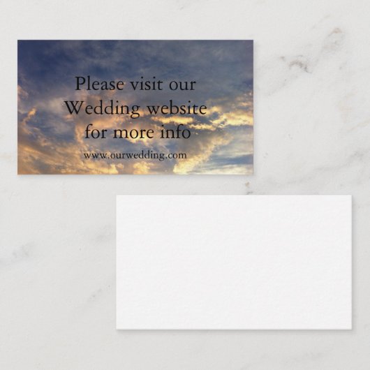 Carte mariage Mariage Sunset (Devant / Derrière)