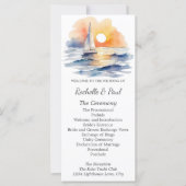 Carte Mariage marin de l'aquarelle Sunset Seascape (Devant)