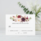 Carte Mariage Marsala RSVP (Debout devant)